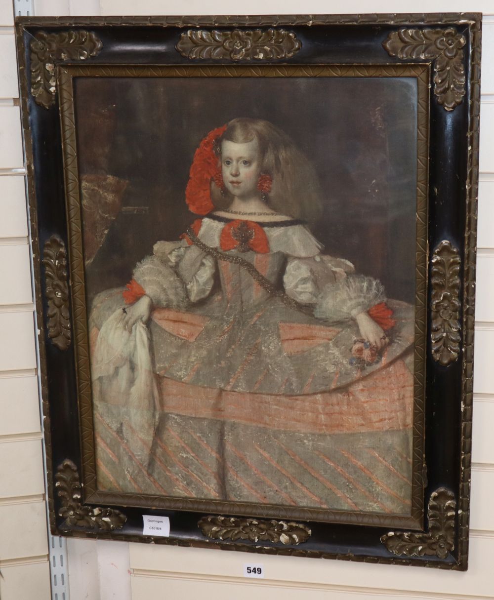 After Velasquez, Medici print, The Infanta Margarita Teresa, 60 x 46cm